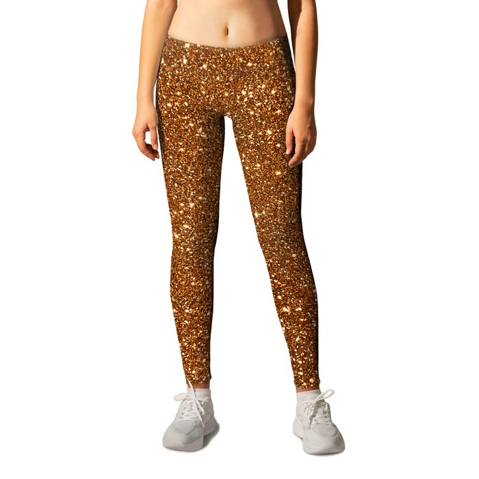 Soft Rose Gold Glitter Leggings by Honor and obey
