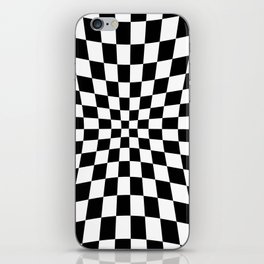 Black Check or Checked Background. iPhone Skin