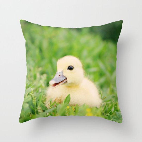 Happy-Go-Ducky Throw Pillow
