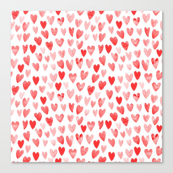 Valentine's Day Printable Paper Pack, Pink and Red Watercolor