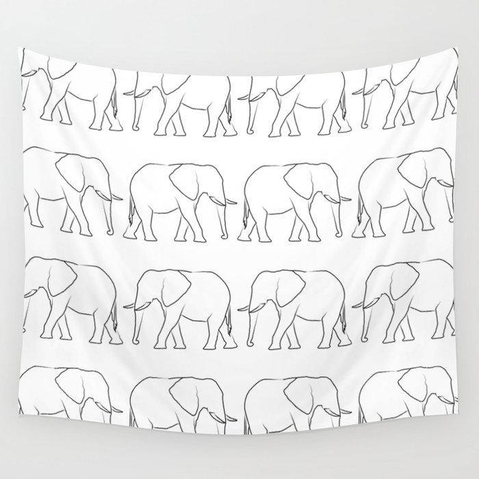 Elephants Wall Tapestry