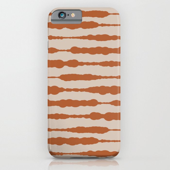 Macrame Stripes in Clay and Putty  iPhone Case