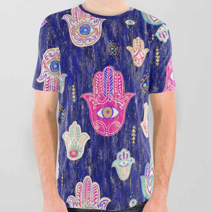 Hamsa Mystical Protection All Over Graphic Tee