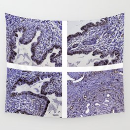 Indigo Cells Quadrant | Microscopy Photos by Skye Rain Art Wall Tapestry