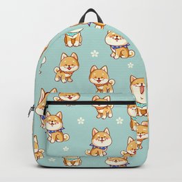 Happy Shiba Inu Puppers with Bandanas  Backpack