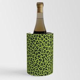 PSYCHOBILLY GREEN LEOPARD PRINT – Lime Green | Collection : Leopard spots – Punk Rock Animal Prints  Wine Chiller