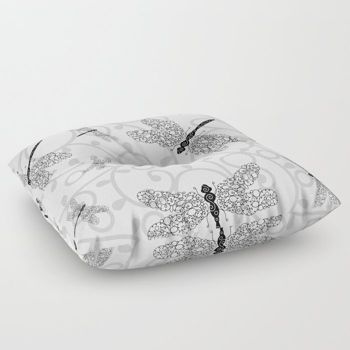 LaceDragonflies Floor Pillow