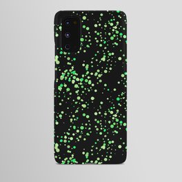 Seamless Monochrome Halftone Grunge Pattern with Chaotically Loc Android Case