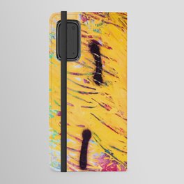 Colorful Yellow Abstract Expressionist Painting Android Wallet Case