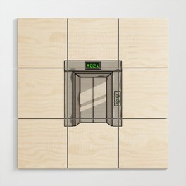 Elevator Buttons Mechanic Technician Door Lift Wood Wall Art
