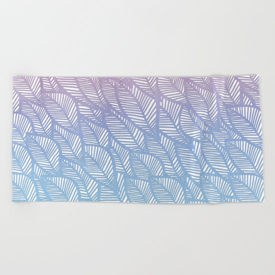 Leaves in Winter Beach Towel