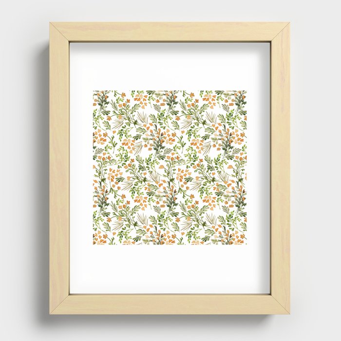 OIN009 Floral Puzzle AOP Recessed Framed Print