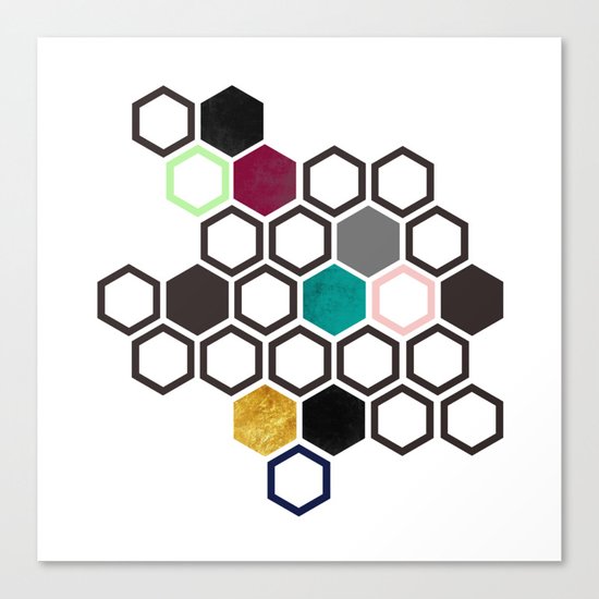 Hexagons Canvas Print