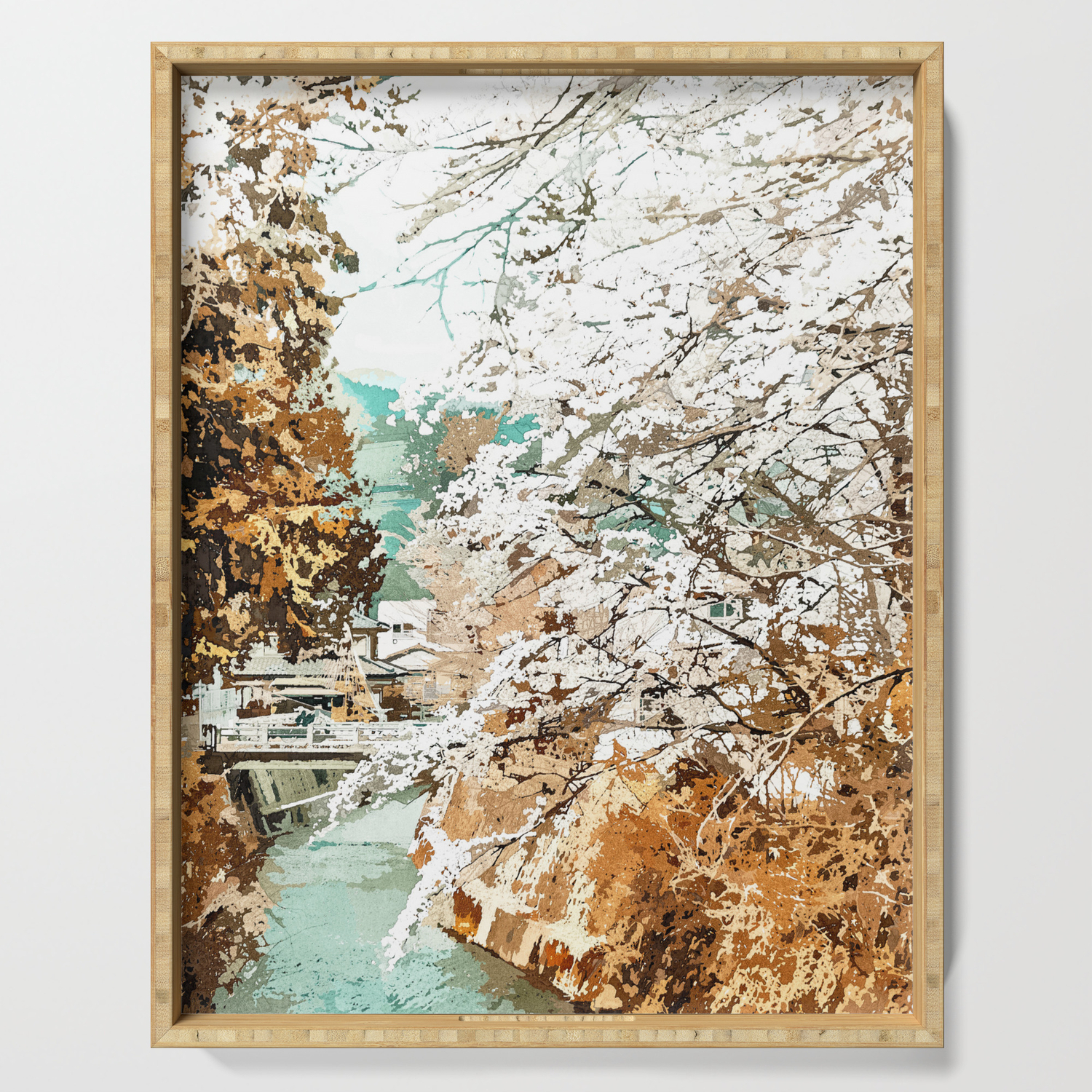 Japan Painting Places Serving Tray By 83oranges Society6