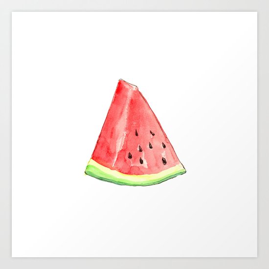 Watermelon Red Piece Art Print