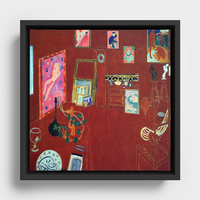 Henri Matisse The Red Studio Framed Canvas
