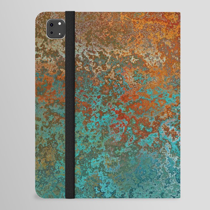 Vintage Copper and Teal Rust iPad Folio Case