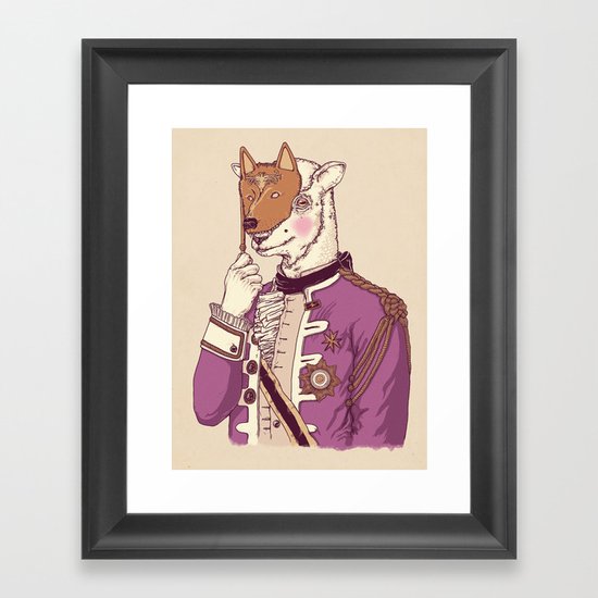 LAMB´S DISGUISE PARTY TEE Framed Art Print