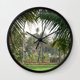 Exotic Palm Trees Wall Clock