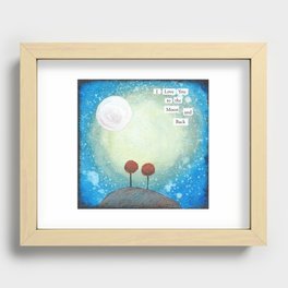 I Love You To The Moon and Back Recessed Framed Print