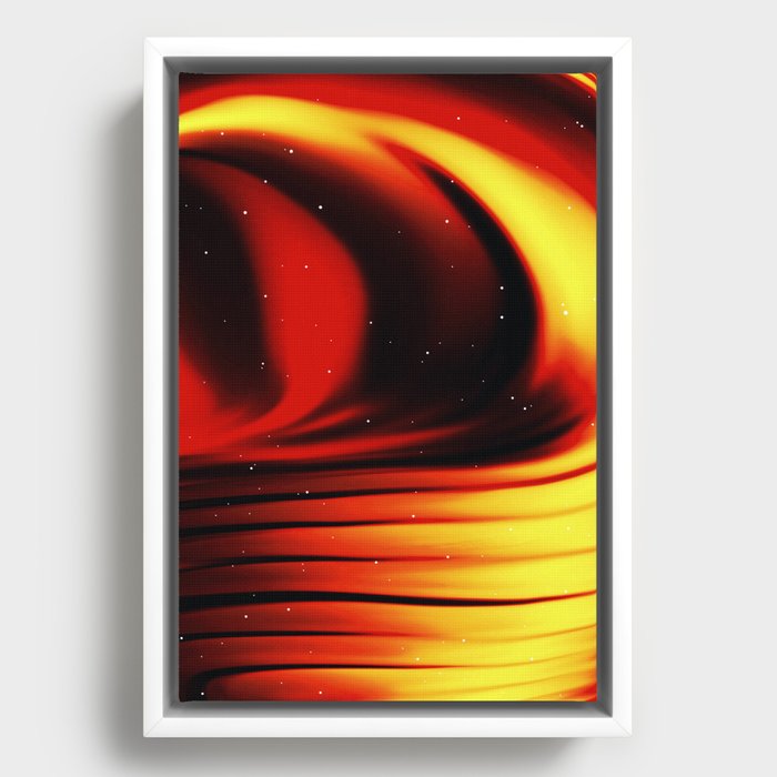 RURITANIA Red/Yellow Framed Canvas