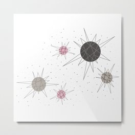 Atomic Stars Pink Metal Print | Graphicdesign, Retro, Eichler, Eichlerhome, Vintage, 50S, Atomicstars, Pattern, Stars, Pop Art 