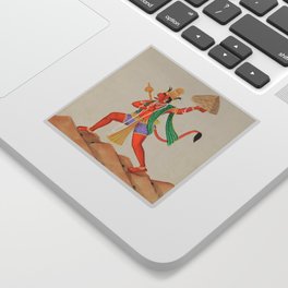 Hanuman Carrying Mountain Hindu Painting Sticker