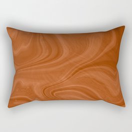Burnt Orange Swirl Marble Rectangular Pillow