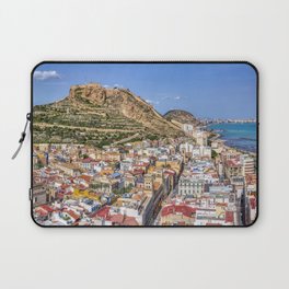 Alicante with the cathedral and the castle of Santa Barbara, Spain. Laptop Sleeve