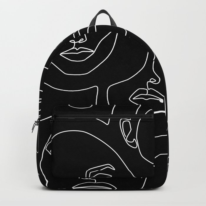 Faces in Dark Backpack
