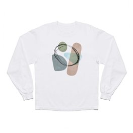 Abstract blob art with chalk texture Long Sleeve T Shirt