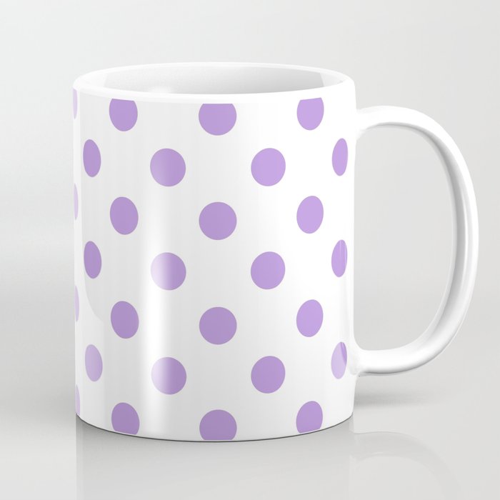 Polka Dots (Lavender & White Pattern) Coffee Mug