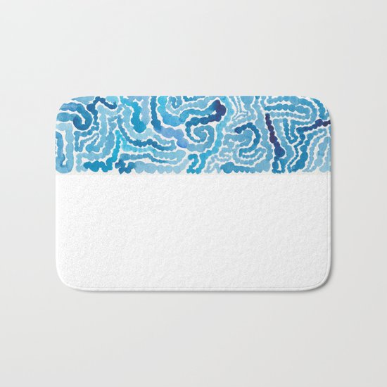 Blue Painting Bath Mat