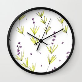 Lavender Sprigs Wall Clock