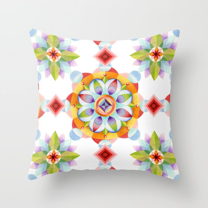 Beaux Arts Mandala Throw Pillow