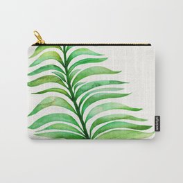 Tropical Watercolor Greenery Carry-All Pouch | Modern, Botanical, Leaf, Plant, Watercolor, Nature, Painted, Green, Summer, Art 