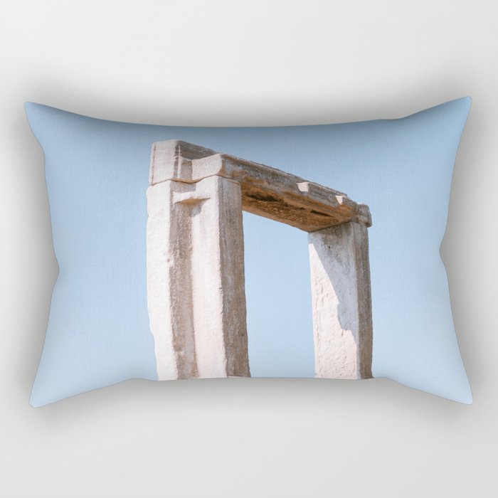 Ancient Portara in Greece | Summer Travel Photography Rectangular Pillow