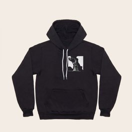 1909 Wilbur Wright, of Wright brothers fame, flies a Wright Type A plane by the Statue of Liberty black and white photograph Hoody