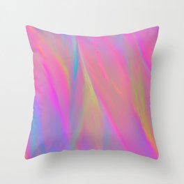 Neon Flow Nebula #6 Throw Pillow