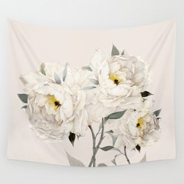 White Peonies Wall Tapestry
