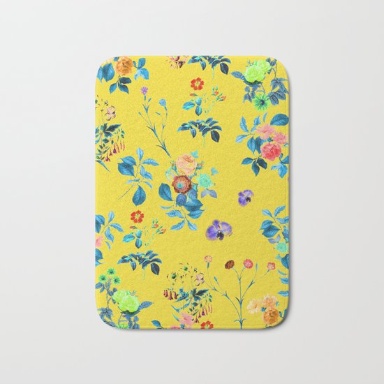 Floral Shower || #society6 #decor #buyart Bath Mat