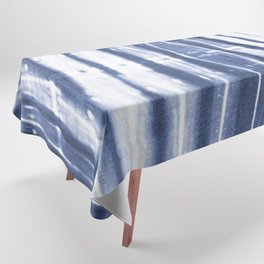 Blue stripes tie dye Tablecloth