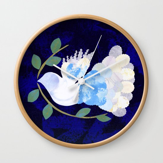 Peace Spirit Dove Wall Clock