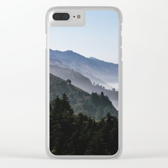 Blue Valley view Clear iPhone Case