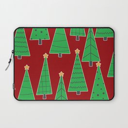 christmas trees in red Laptop Sleeve