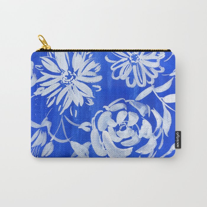 blue and white: flowers N.o 1 Carry-All Pouch