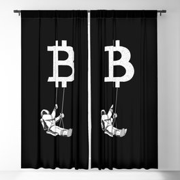 Bitcoin Swinging Astronaut Moon Crypto BTC Gift Blackout Curtain | Swinging, Graphicdesign, Funny, Moon, Investor, Blockchain, Currency, Digital, Trading, Trader 