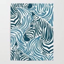 zebra pattern / love animal Poster