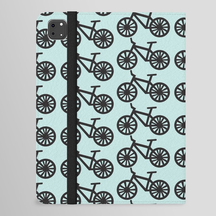 Bicycle Lover Cyclist Blue Print Pattern iPad Folio Case