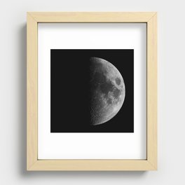 First Quarter Moon Recessed Framed Print